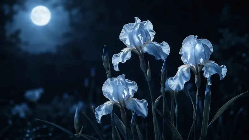 银白花影的夜晚 横版封面